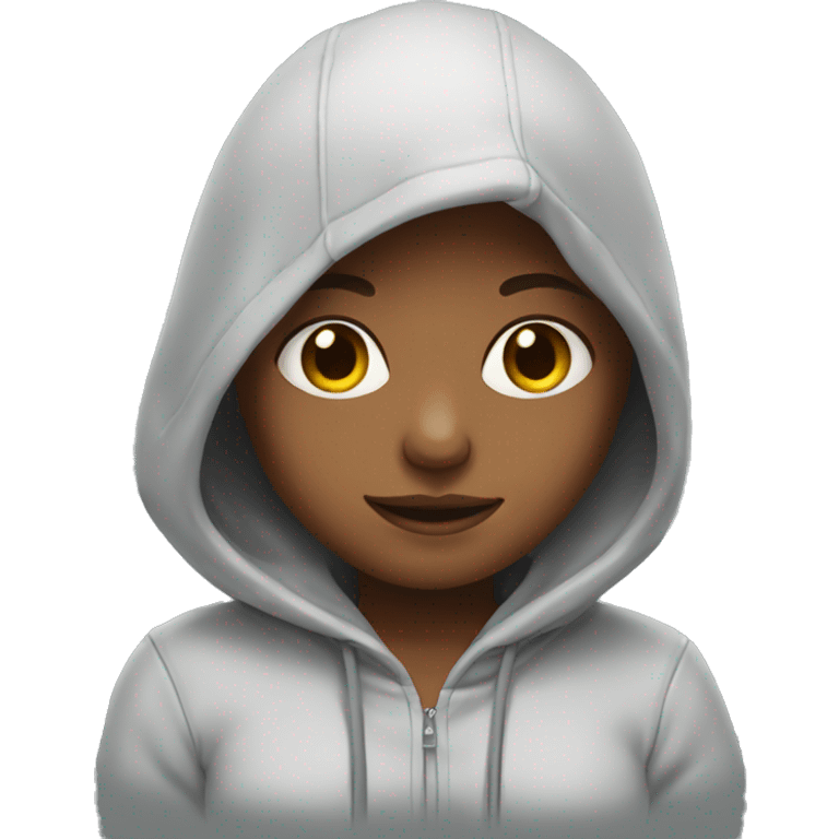 girl with hoodie emoji