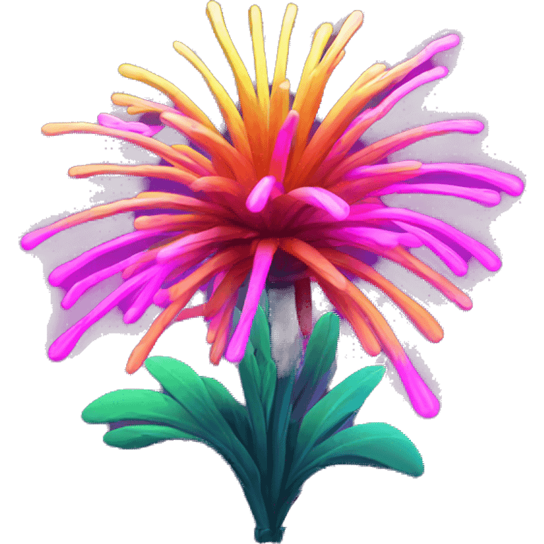 Neon Botanical Burst emoji