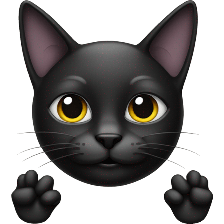 black cat peace sign  emoji