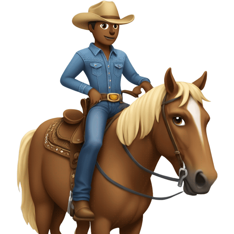 Me as a cowboy riding a horse emoji