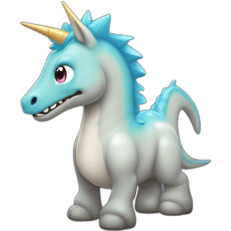 licorne sur dinosaures emoji