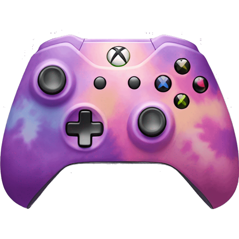 Purple & pink tie die Xbox controller  emoji