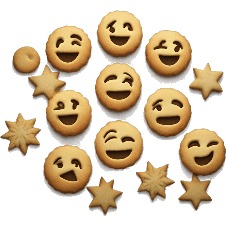 christmas biscuits, christmas feeling, happy faces emoji