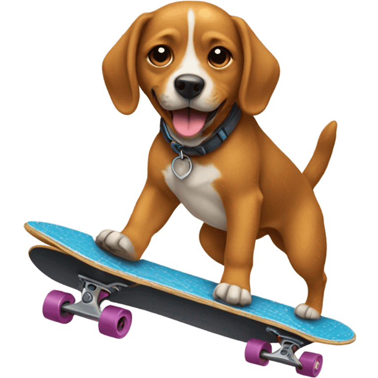 Dog skateboarding  emoji