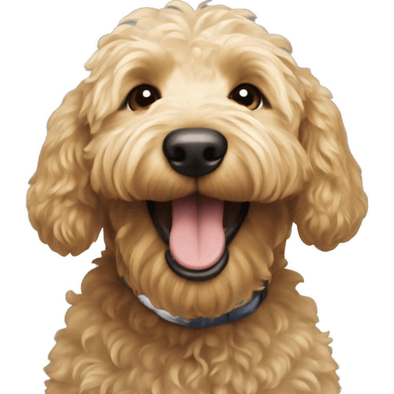 Goldendoodle smiling emoji