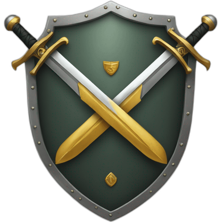 Crossed swords on shield emoji