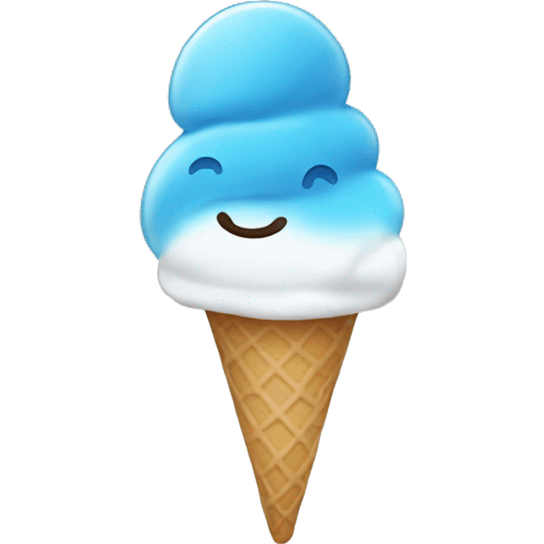 Blue ice cream emoji