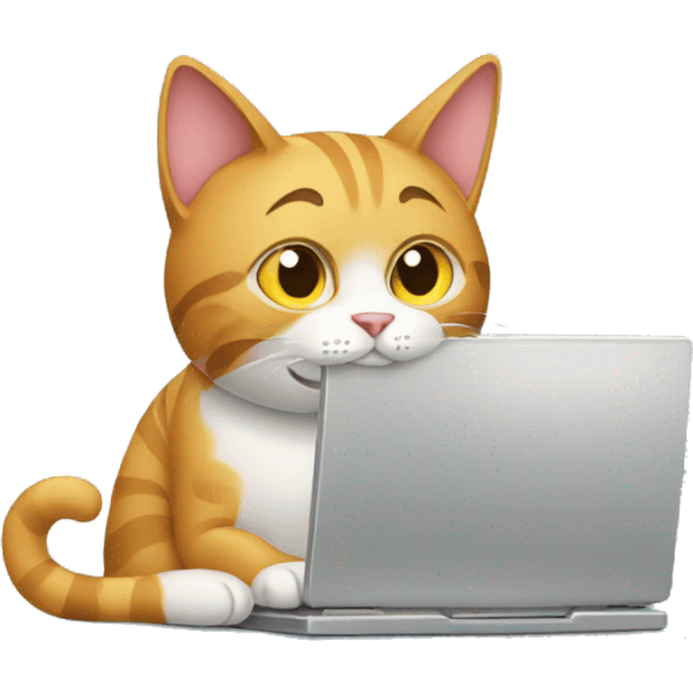 cat typing email emoji