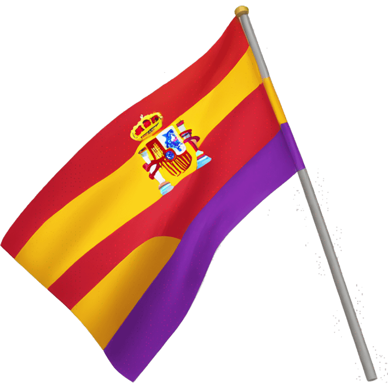 Republic flag of spain red yellow and purple emoji