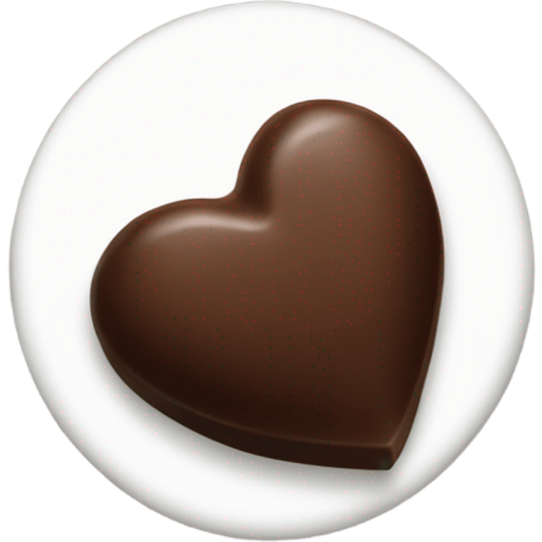 one heart shaped chocolate truffle emoji