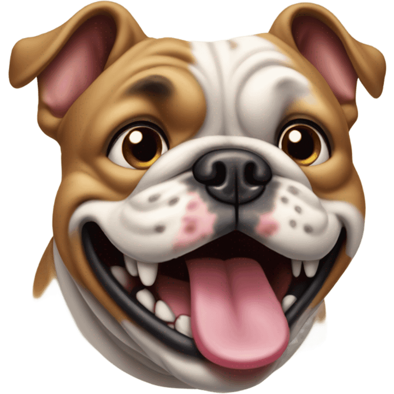 bulldog contento emoji