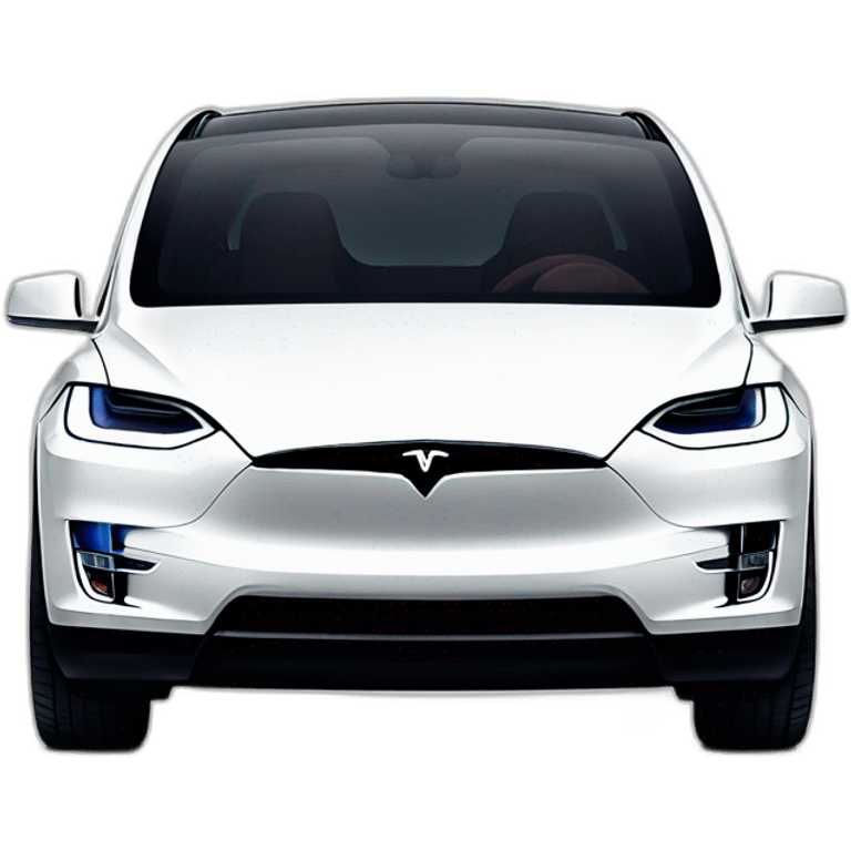 A White tesla model X with the door open emoji