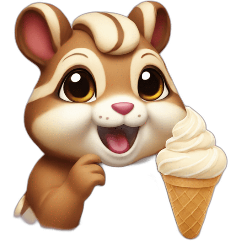 ice cream chipmunk emoji