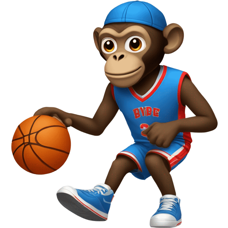 Monkey playing basketball  emoji