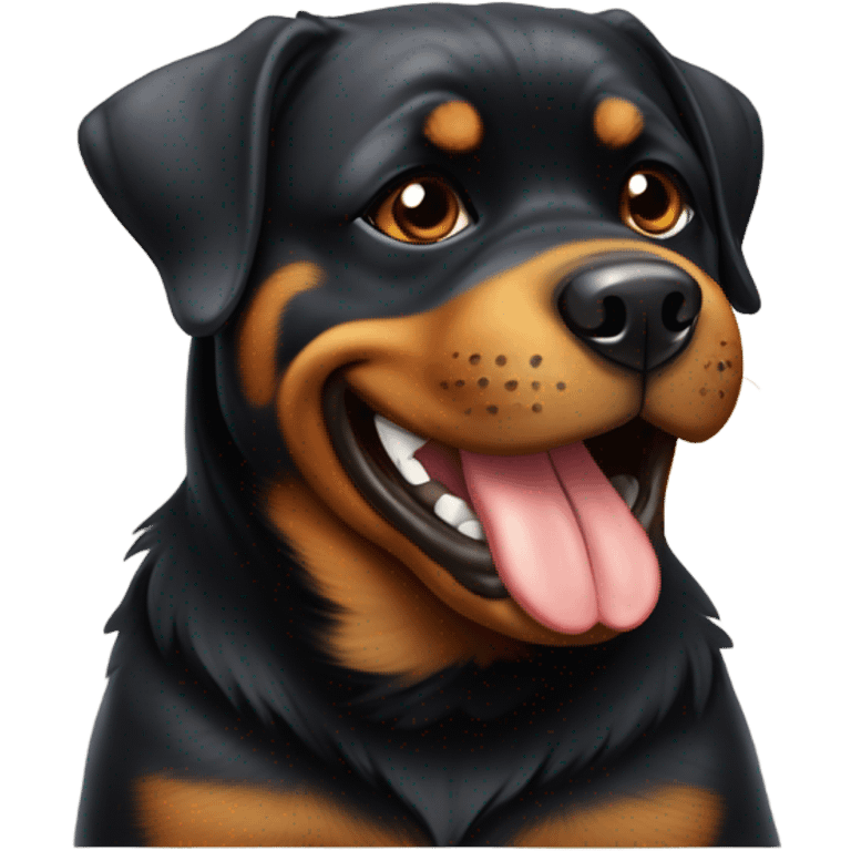 rottweiler sitting funny emoji