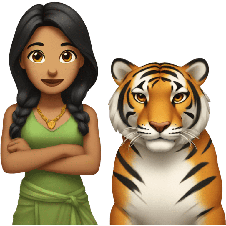 Jasmine and tiger  emoji