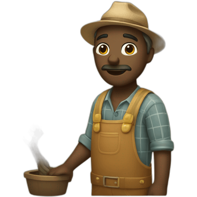 Farmer and olive tree emoji