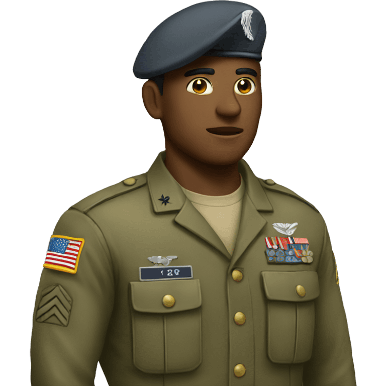 American soldier salutes emoji