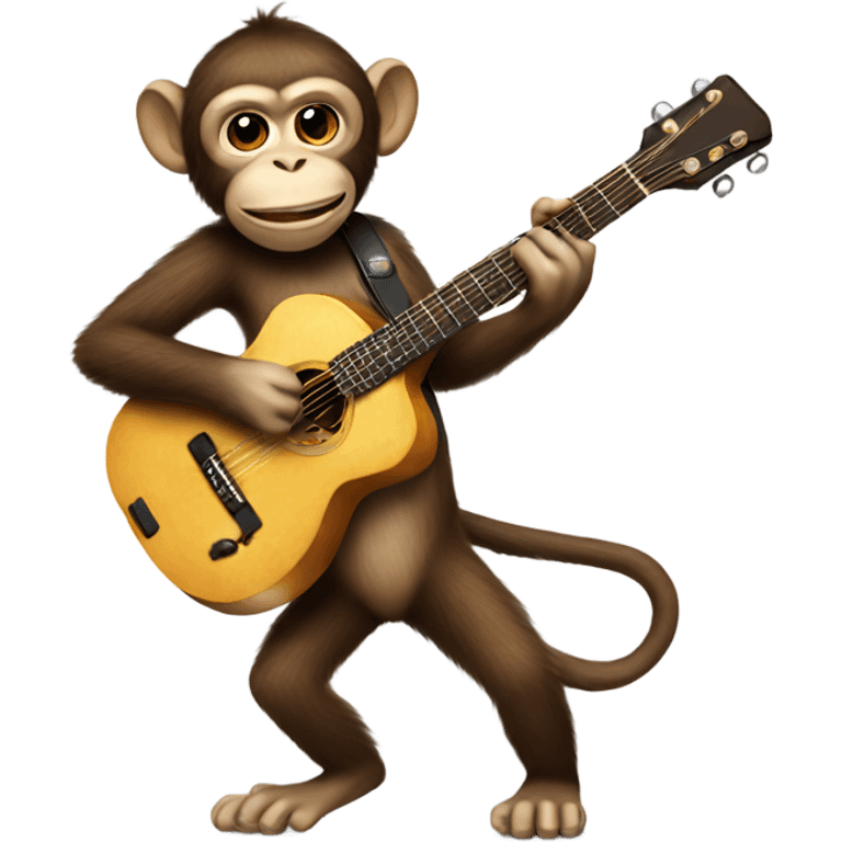 monkey with guitar  emoji