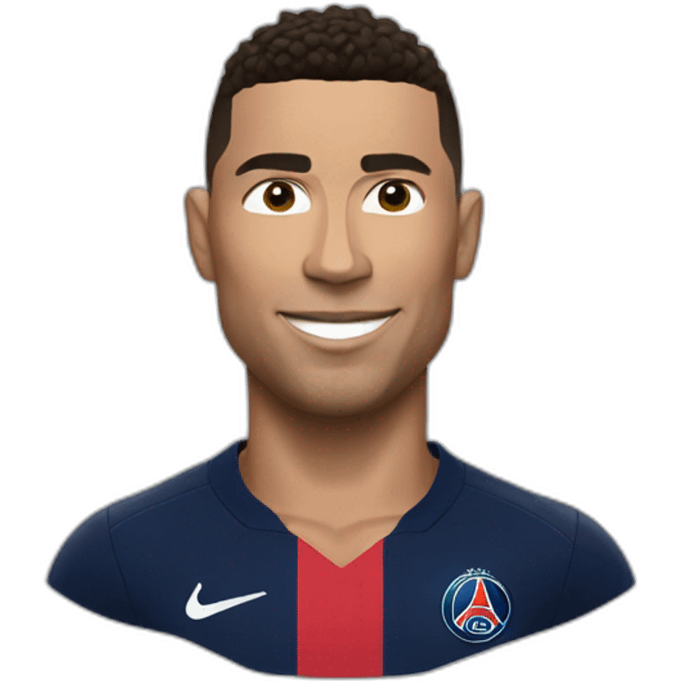 Ronaldo with PSG sweat emoji