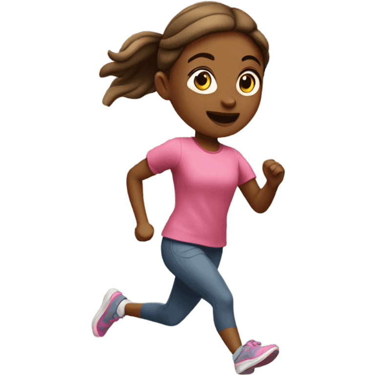 Girl running on a park emoji