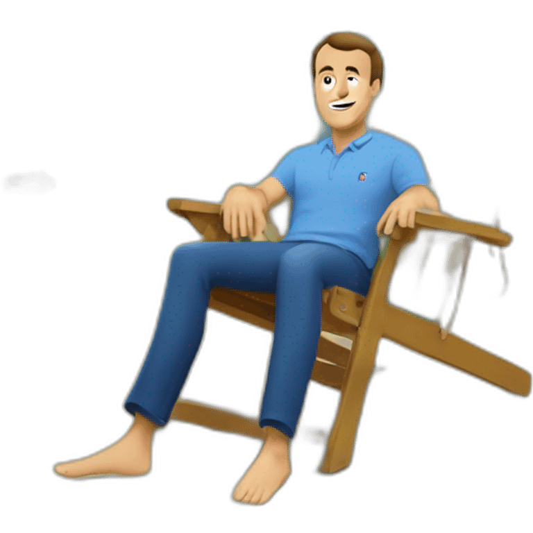 Macron en vacances sur la tour effel emoji