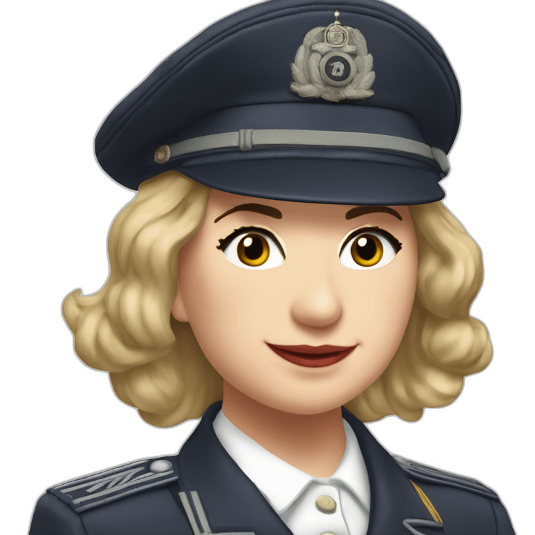 Victoria Coren German ww2 uniform underwear model mash potato party emoji