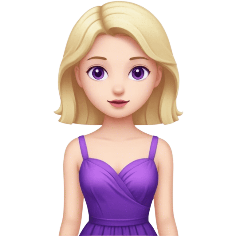 kid purple dress girl  emoji