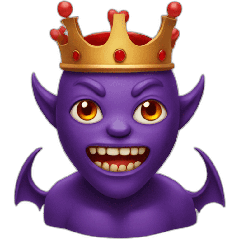 Devil wearing a crown emoji