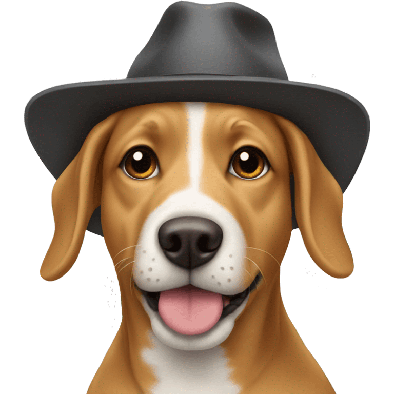 Dog in hat emoji