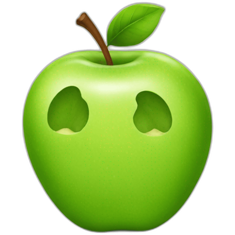 Cut green apple  emoji