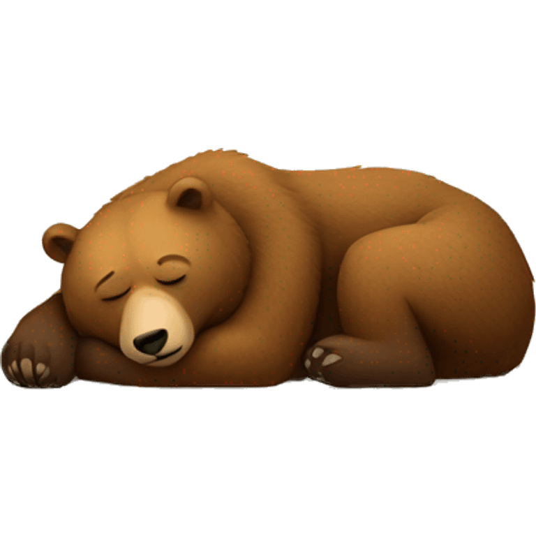 Realistic bear sleeping  emoji