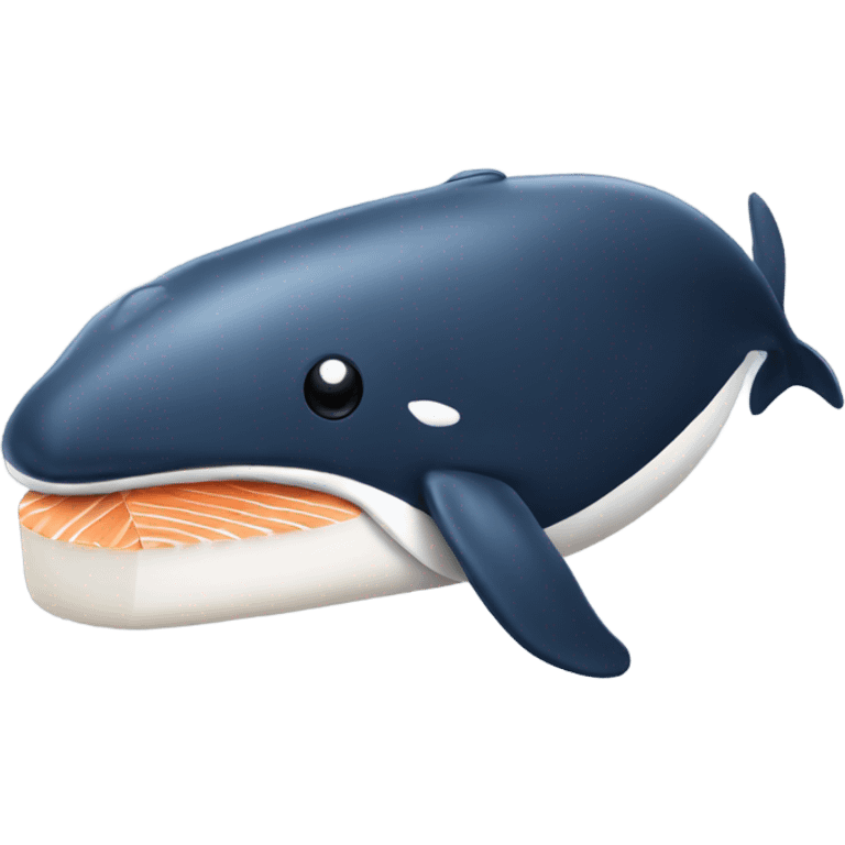 whale that is raw like a sushi emoji