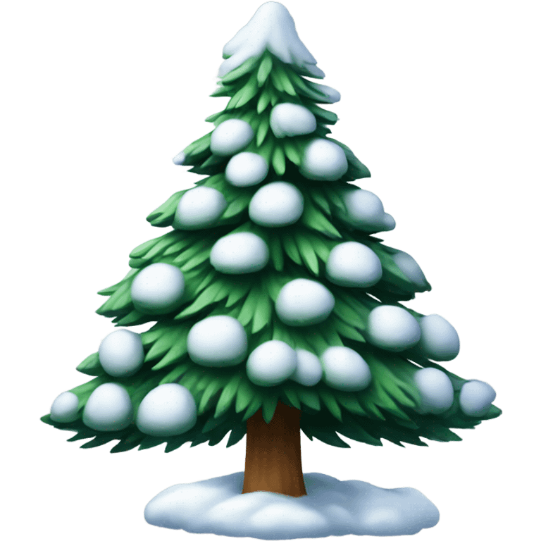 Snowy pine tree emoji