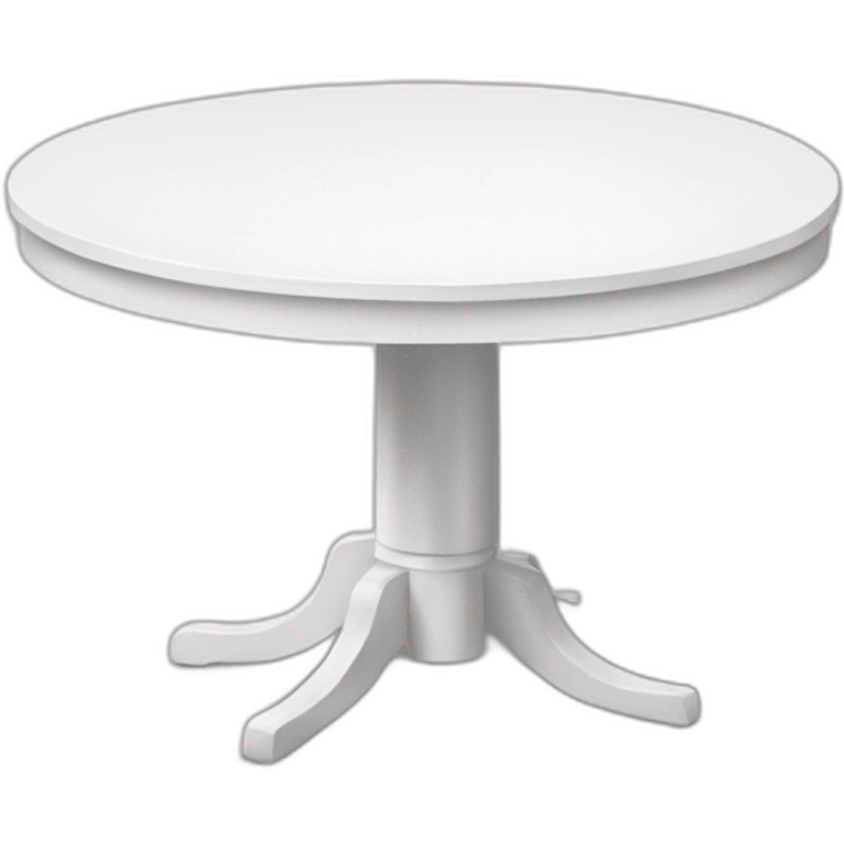 a white circle table emoji