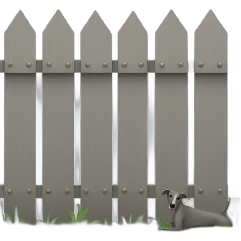 Greyhound building fence emoji