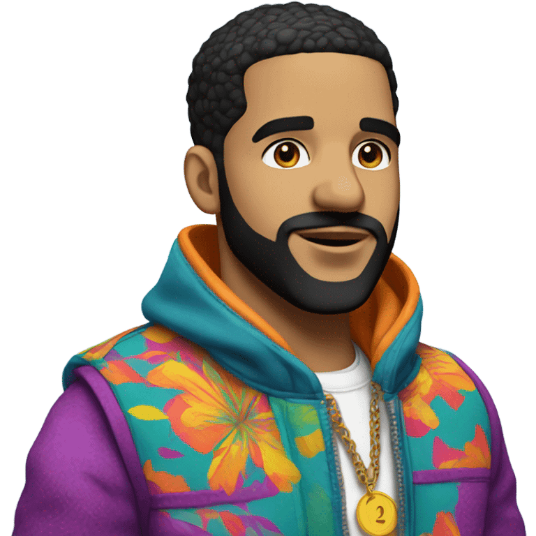 Drake with color emoji