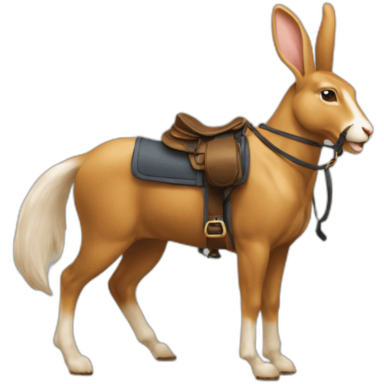 Lapin sur cheval emoji