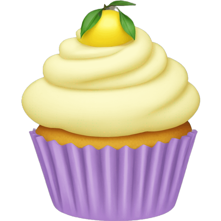 Lemon cupcake emoji