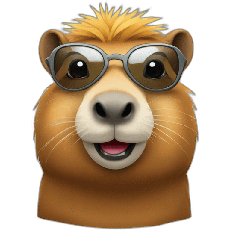 Capybara met zonnebril emoji