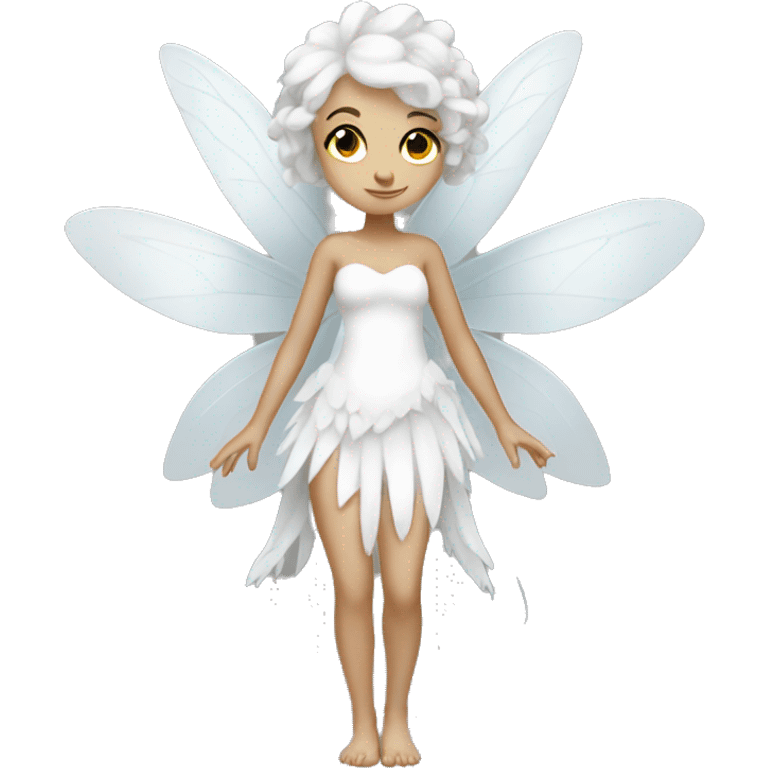 Full body fairy all white emoji