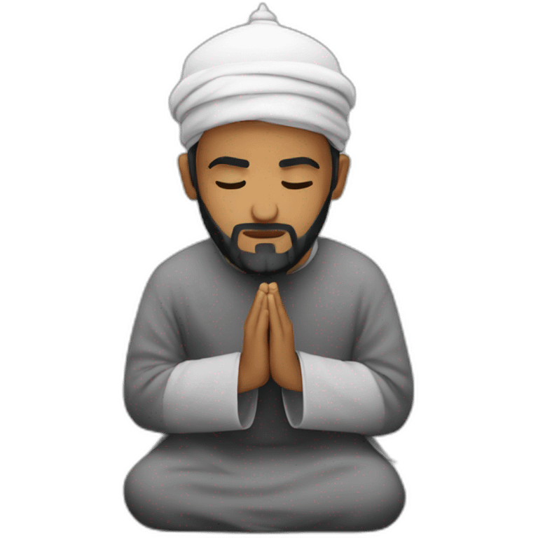 Imam Muslim praying emoji