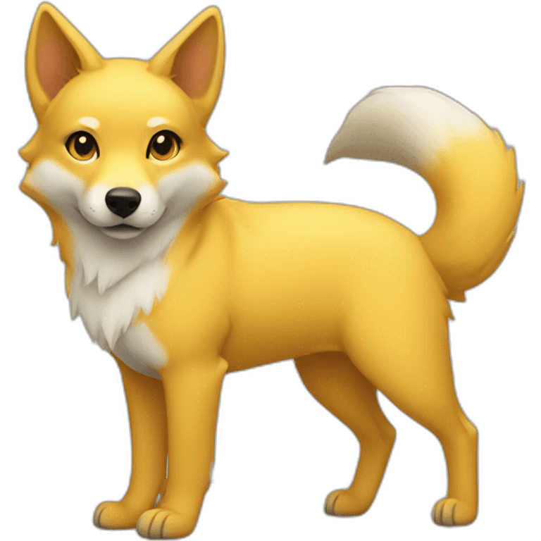 yellow fox dog hybrid emoji