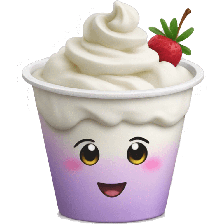 Frozen yogurt in a cup emoji