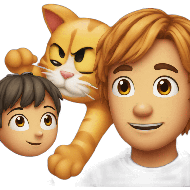 garfield and an anime girl emoji