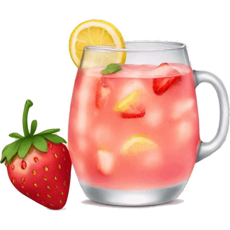 Strawberry lemonade emoji