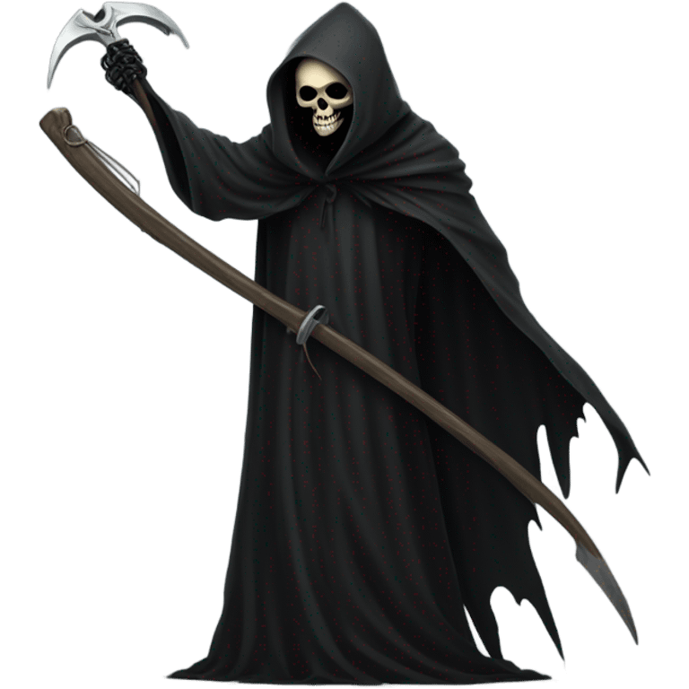 man hugging the grim reaper emoji