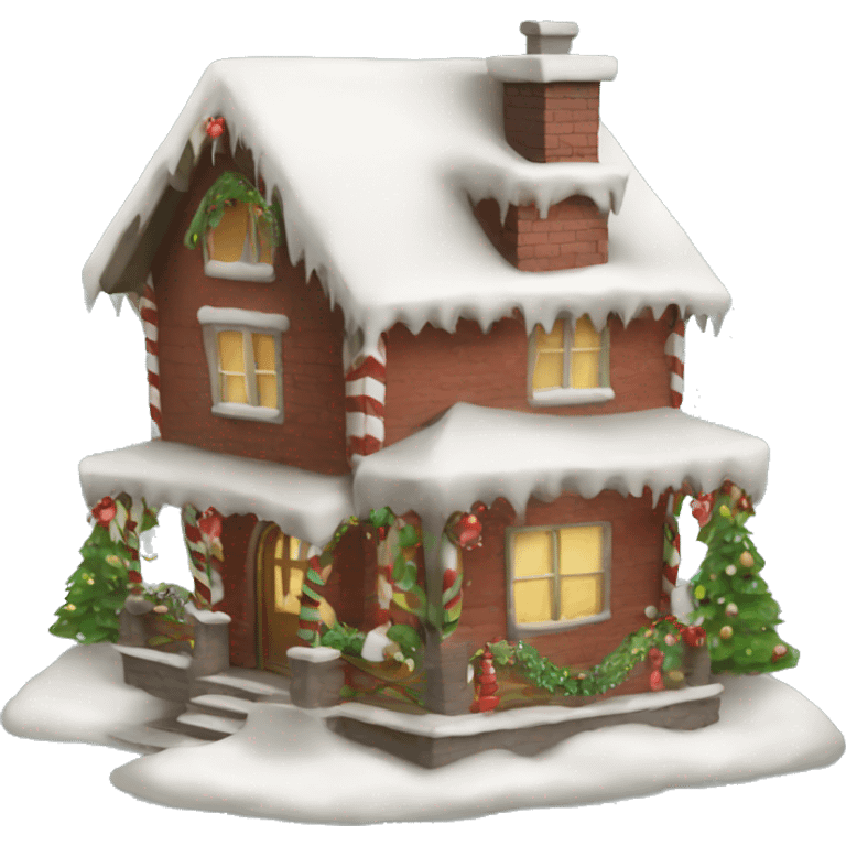 christmas house emoji