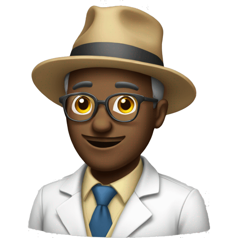 Scientist with a silly hat emoji