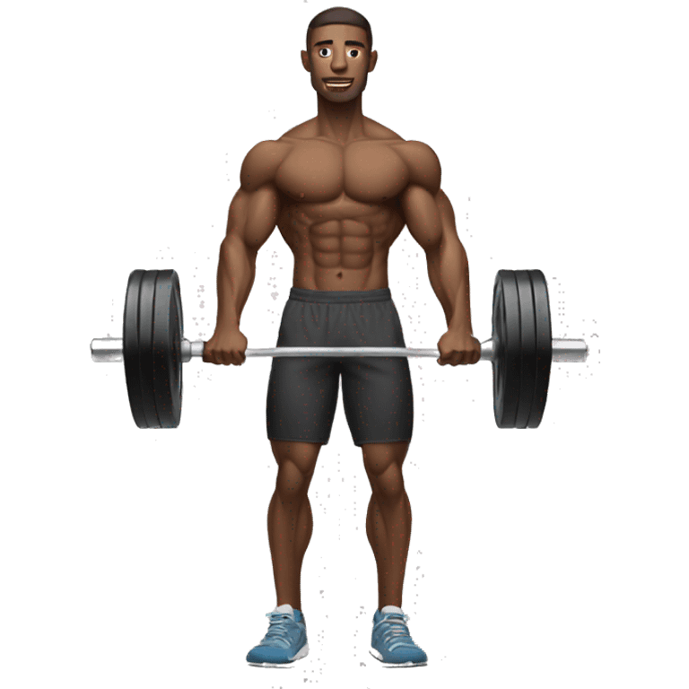 Skinny men lifting weights emoji